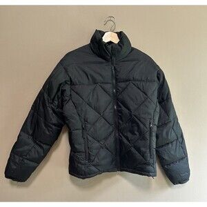 Steve‎ & Barry's Double Down Jacket Puffer Style Black With Pockets Size Small
